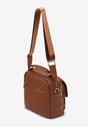 Brązowa Torebka na Ramię z Klapą i Regulowanym Paskiem Ongiss