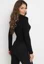 Czarna Bluzka z Suwakiem i Pólgolfem Aponea
