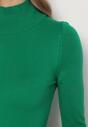Zielony Sweter Golf z Długim Rękawem Edexti
