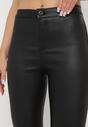 Czarne Spodnie Skinny z Imitacji Skóry Amarael