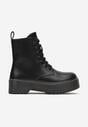 Czarne Botki Workery na Platformie Phorique