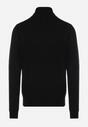 Czarny Bawełniany Sweter z Golfem Jarelia