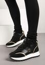 Czarne Ocieplane Sneakersy na Platformie z Protektorem Solina