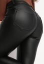 Czarne Spodnie Skinny z Ekoskóry Lassaie
