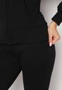 Czarny Bawełniany Komplet Dresowy z Bluzą i Spodniami Esara