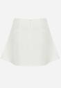Biała Rozkloszowana Spódnica Mini z Guzikami Allsa