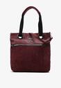 Bordowa Duża Torebka Tote z Dodatkowym Paskiem Lusandra