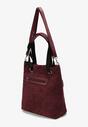 Bordowa Duża Torebka Tote z Dodatkowym Paskiem Lusandra