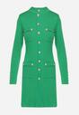 Zielona Sukienka Dzianinowa z Wiskozy Ligia
