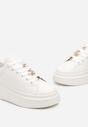 Białe Sneakersy na Platformie Ariadi