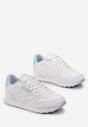 Biało-Niebieskie Sneakersy z Przeszyciami Elistria