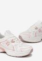 Biało-Różowe Sneakersy na Grubej Podeszwie Luccetta