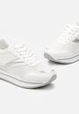 Białe Sneakersy z Delikatnymi Błyszczącymi Wstawkami Ablasta
