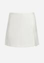 Białe Eleganckie Spódnico-Spodenki z Rozcięciem Jelrina
