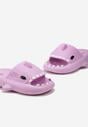 Fioletowe Klapki z Piankowego Tworzywa z Motywem Rekina Lyraen