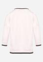 Różowa Bluza z Ozdobnym Napisem i Trójkątnym Dekoltem Railene