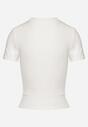 Biały Bawełniany T-shirt Elastyczny Lireanne