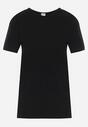 Czarny T-shirt z Okrągłym Dekoltem Idudia