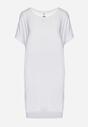 Biała Pudełkowa Sukienka T-shirtowa o Krótkim Kroju Orlella