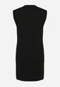 Czarna Sukienka Pudełkowa z Podkreślonymi Ramionami Mimossa