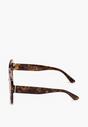 Brązowe Okulary Przeciwsłoneczne Kwadratowe Typu Kocie Oczy Romildia