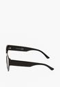 Czarne Okulary Przeciwsłoneczne z Grubymi Oprawkami Zaokrąglone Titta