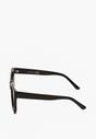 Czarne Okulary Przeciwsłoneczne Kwadratowe z Grubymi Oprawkami Bikoriala