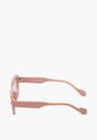 Różowe Prostokątne Okulary Przeciwsłoneczne Favordia