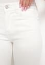 Białe Jeansy Skinny Podkreślające Nogi Gehadda