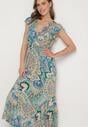 Rochie Verde cu galben