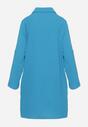 Niebieska Sukienka Koszulowa o Rozkloszowanym Fasonie Neoriana