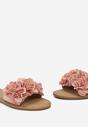 Różowe Klapki z Ozdobną Aplikacją 3D w Kształcie Kwiatów Rhiawena