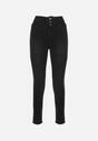 Czarne Jeansy Skinny z Elastyczną Wysoką Talią z Marszczeniem Erindela