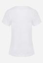 Biała Bawełniana Koszulka T-shirt z Nadrukiem Piesków Hileza