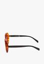 Brązowe Okulary Przeciwsłoneczne w Stylu Retro Chrisslin