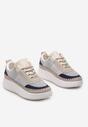 Sneakers Bej cu Albastru