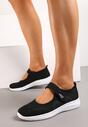 Czarne Tenisówki Zapinane na Rzep przed Kostkę Itrisse