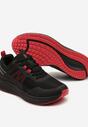 Czarno-Czerwone Klasyczne Buty Sportowe Sznurowane Zolemma