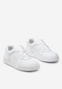 Białe Skórzane Sneakersy z Metalicznymi Wstawkami Asnatia