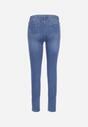Niebieskie Klasyczne Jeansy z Przetarciami i Wysokim Stanem Trixabella