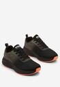 Czarne Buty Sportowe z Efektem Ombre Sznurowane Salfina