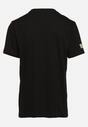 Czarna Koszulka Bawełniana z Niewielkim Nadrukiem na Froncie Salapi