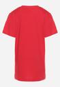 Czerwona Bawełniana Koszulka z Nadrukowaną Aplikacją na Przodzie Quelitta