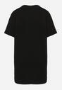 Czarny Bawełniany T-shirt o Klasycznym Fasonie z Kieszonką  Asettia