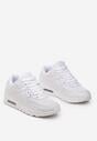 Białe Sznurowane Sneakersy na Podeszwie Typu Air Arindafa