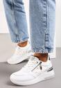 Sneakers Alb cu argintiu