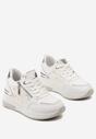 Sneakers Alb cu argintiu