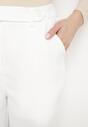 Białe Spodnie Regular z Wyższym Stanem i Prostymi Nogawkami Arcadiasa