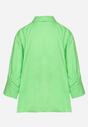 Zielona Bawełniana Koszula o Kroju Nietoperza z Rękawami 3/4 Corallia