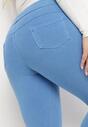 Niebieskie Spodnie Skinny z Kieszeniami Afrina